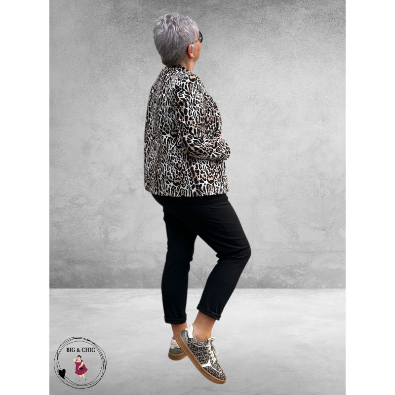 Robell Jacket Luipaard Stretch