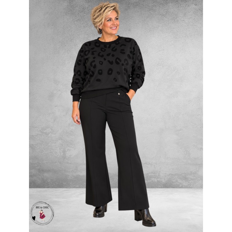 ROBELL Broek ANNA Relaxed Fit Zwart