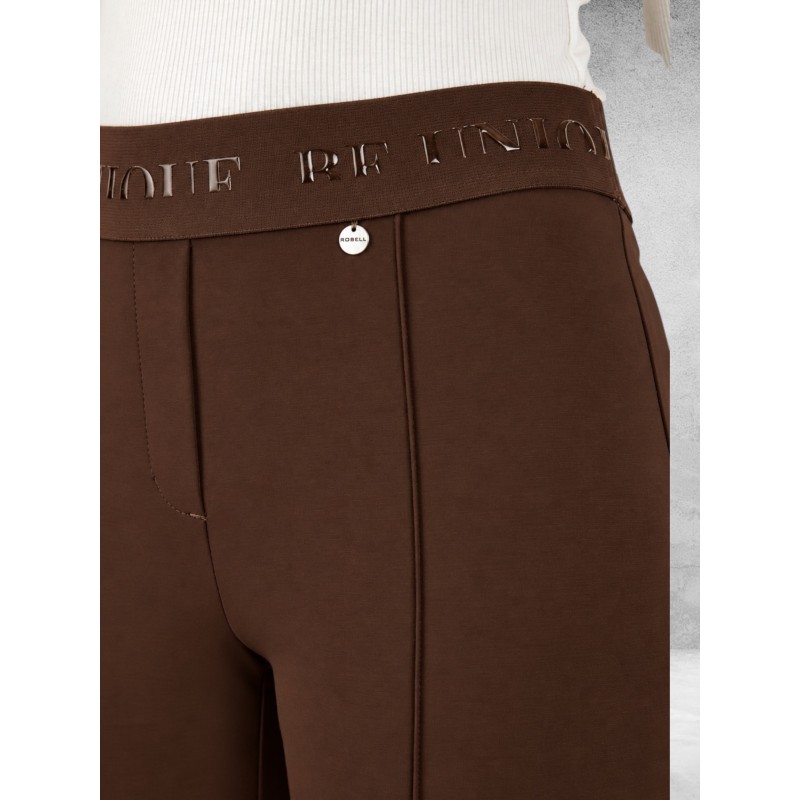 ROBELL Broek Joella Bootcut Bruin