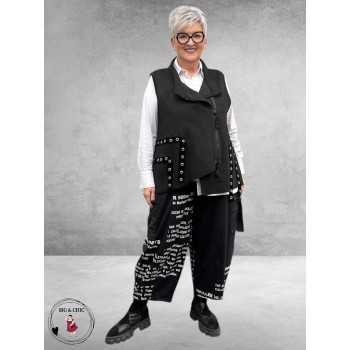 SINNE DESIGN Gilet Zwart Suède-Look