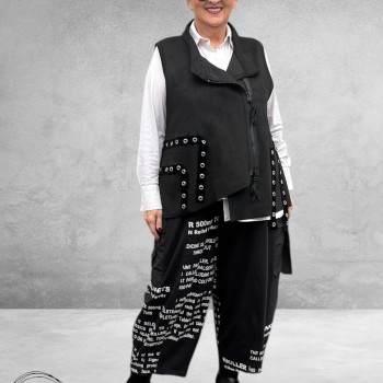 SINNE DESIGN Gilet Zwart Suède-Look