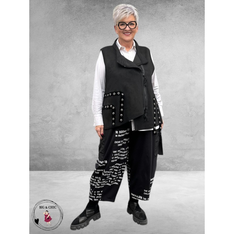 SINNE DESIGN Gilet Zwart Suède-Look