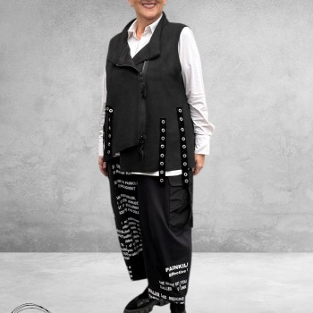 SINNE DESIGN Gilet Zwart Suède-Look