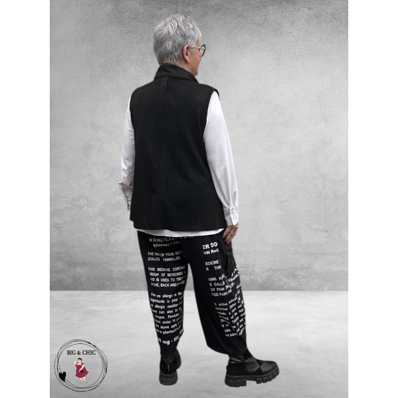 SINNE DESIGN Gilet Zwart Suède-Look