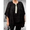 SINNE DESIGN Shirt/Blouse Zwart Semitransparant