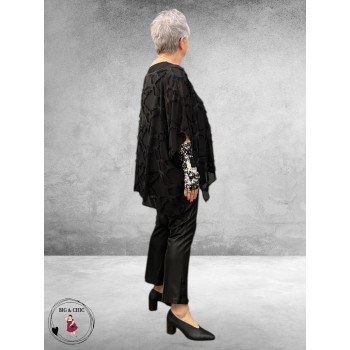 SINNE DESIGN Shirt/Blouse Zwart Semitransparant