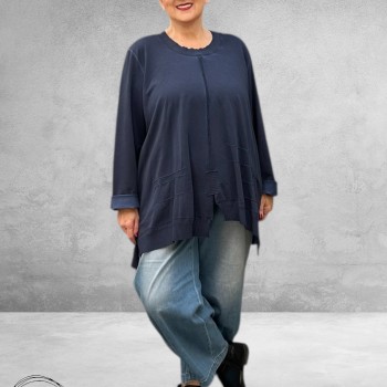 SINNE Shirt Katoen A-Lijn Navy