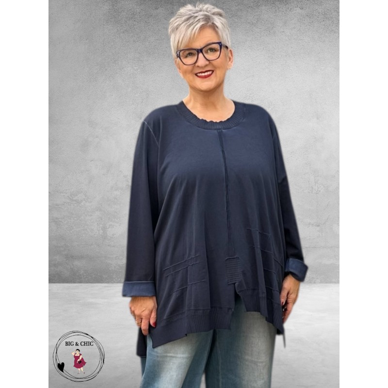 SINNE Shirt Katoen A-Lijn Navy