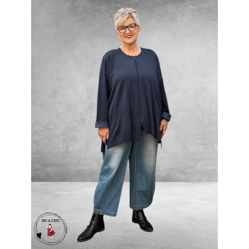 SINNE Shirt Katoen A-Lijn Navy