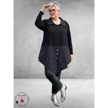 SINNE DESIGN Tuniek Zwart Gesp