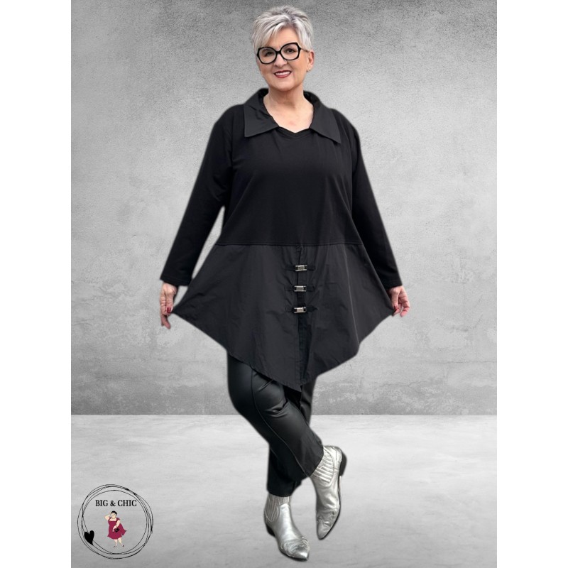 SINNE DESIGN Tuniek Zwart Gesp