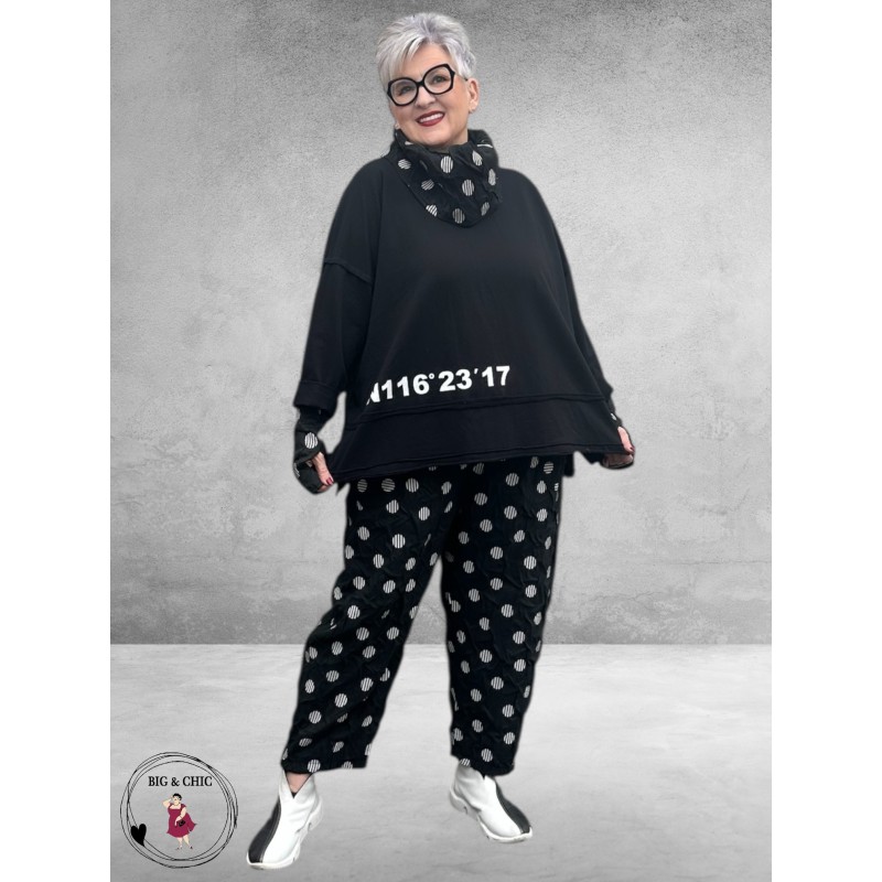 SINNE DESIGN Sweater  Zwart Witte Cijfers