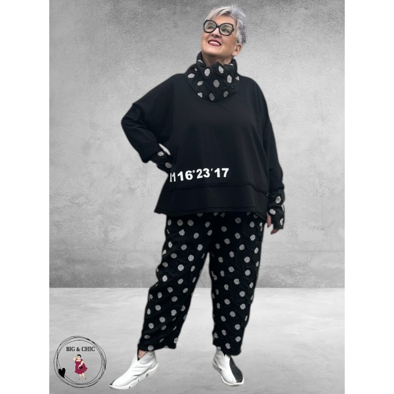 SINNE DESIGN Sweater  Zwart Witte Cijfers