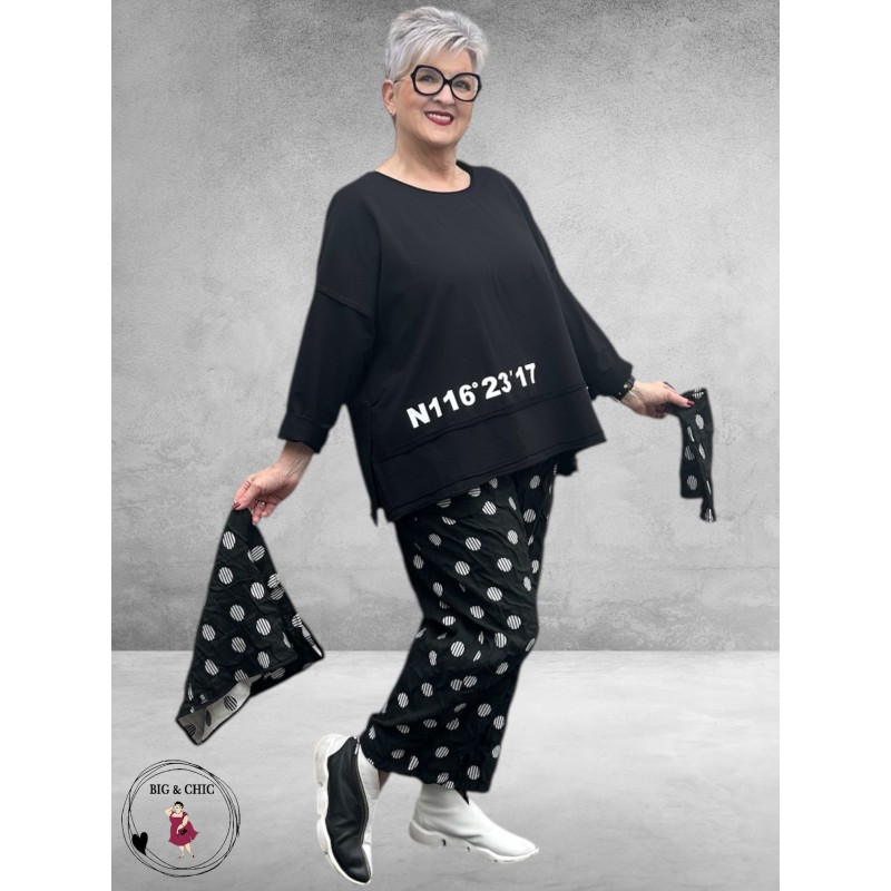 SINNE DESIGN Sweater  Zwart Witte Cijfers