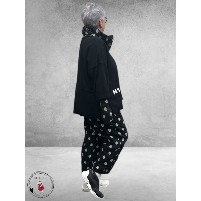 SINNE DESIGN Sweater  Zwart Witte Cijfers