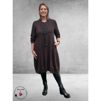 SINNE DESIGN Jurk Bruin