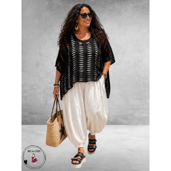 Sinne Shirt Openwork Zwart 