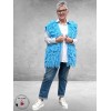 SISSI Gilet Gebreid Franjes Blauw