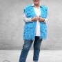SISSI Gilet Gebreid Franjes Blauw