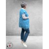 SISSI Gilet Gebreid Franjes Blauw