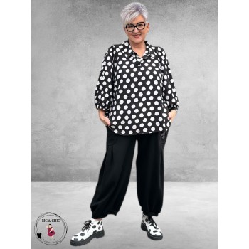 STUDIO Blouse/Shirt Stiff White Dots