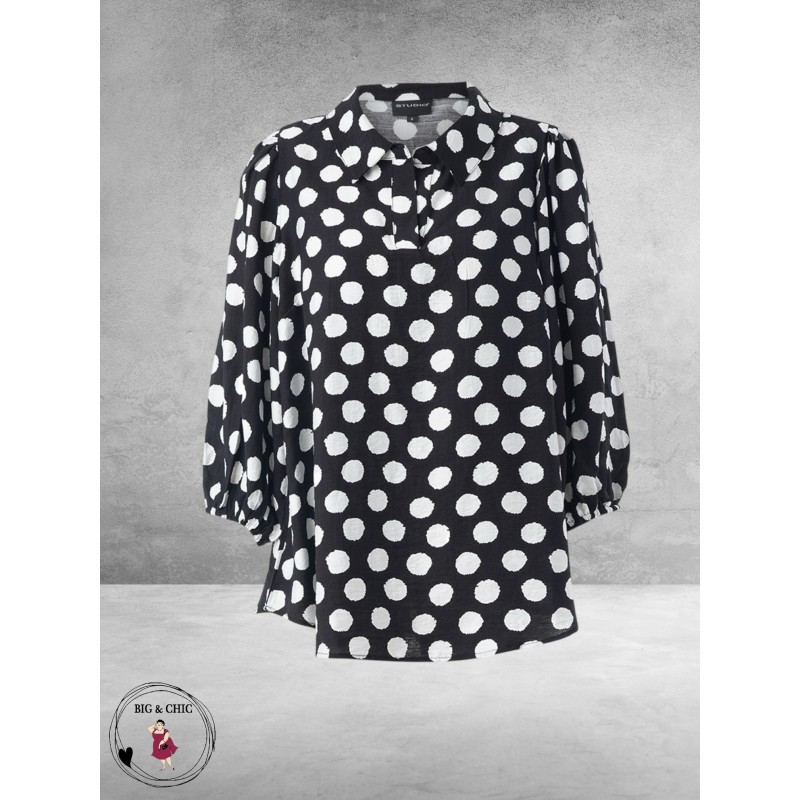 STUDIO Blouse/Shirt Stiff White Dots