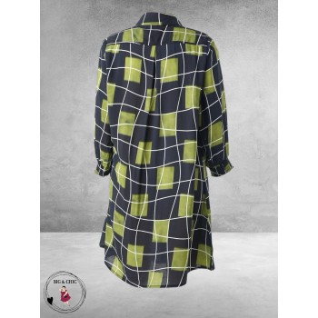 STUDIO Tuniek/Blouse Emilie Zwart/Groen Ruit