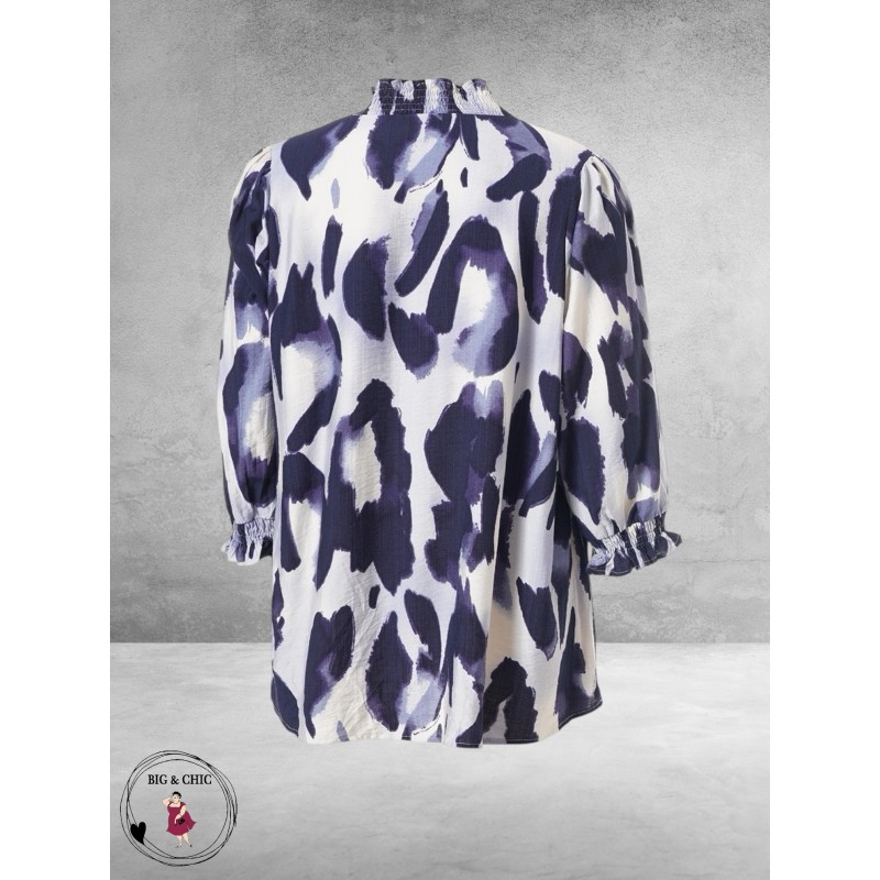 STUDIO Blouse Feodora Blauw/Wit