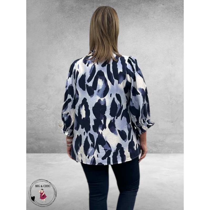 STUDIO Blouse Feodora Blauw/Wit