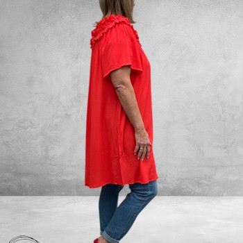 NO.1 by OX  Jurk/Tuniek Carmen Rood