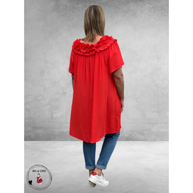 NO.1 by OX  Jurk/Tuniek Carmen Rood