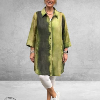 Studio Long-Blouse Emilie Groen Multi