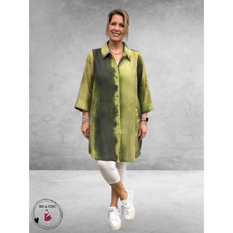 Studio Long-Blouse Emilie Groen Multi