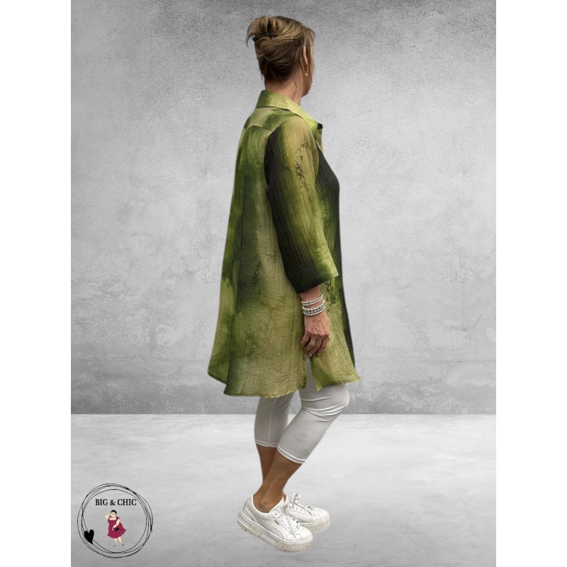 Studio Long-Blouse Emilie Groen Multi