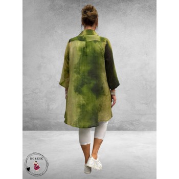 Studio Long-Blouse Emilie Groen Multi