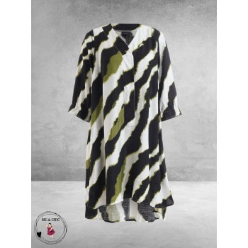 STUDIO Tuniek Elma Zwart/Wit/Groen