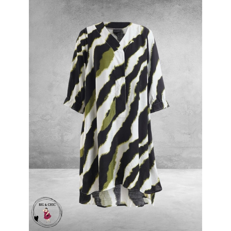 STUDIO Tuniek Elma Zwart/Wit/Groen