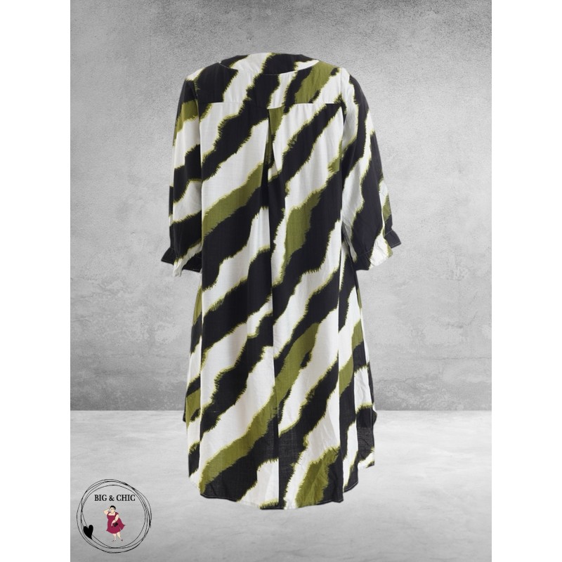 STUDIO Tuniek Elma Zwart/Wit/Groen