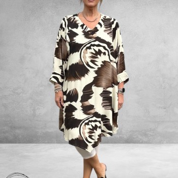 Studio Tuniek Juline Zwart-Wit-Bruin