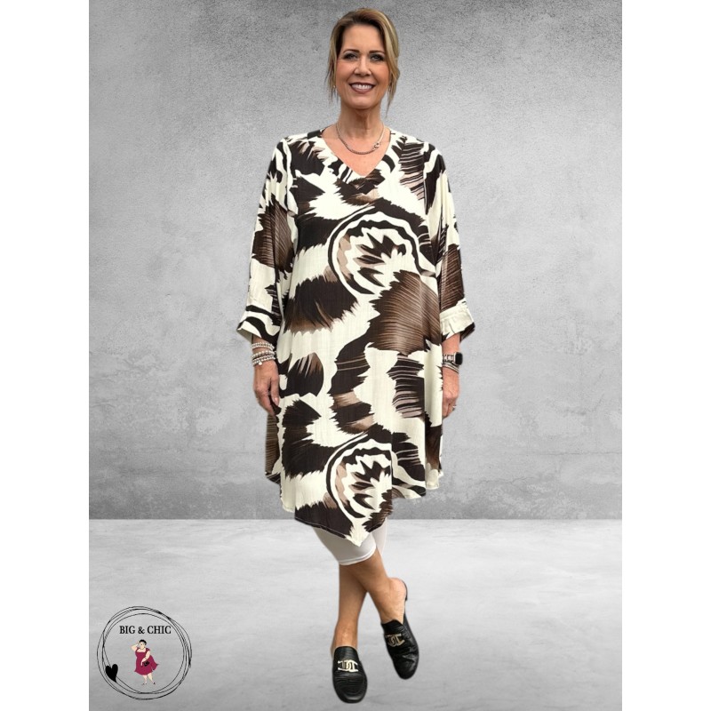 Studio Tuniek Juline Zwart-Wit-Bruin