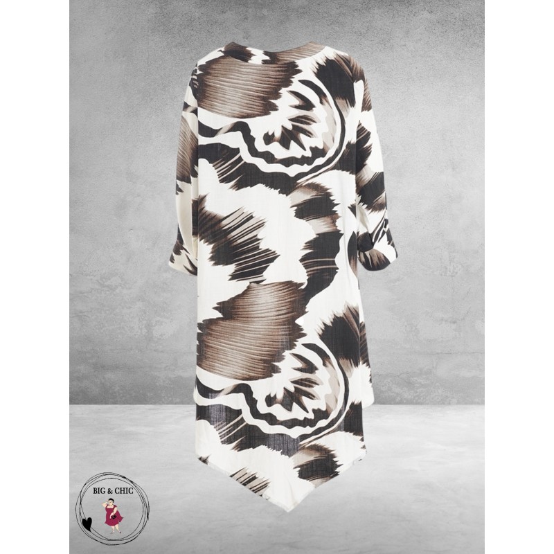 Studio Tuniek Juline Zwart-Wit-Bruin