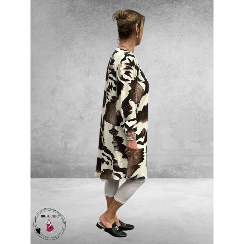 Studio Tuniek Juline Zwart-Wit-Bruin