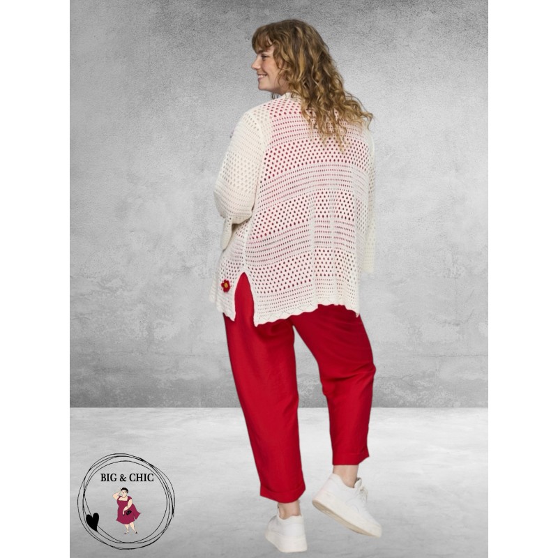 Studio Vest Met Bloemen Applicatie Wit