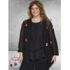 Studio Vest Met Bloemen Applicatie Zwart