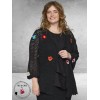 Studio Vest Met Bloemen Applicatie Zwart