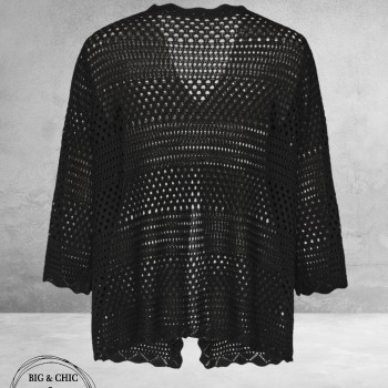 Studio Vest Met Bloemen Applicatie Zwart