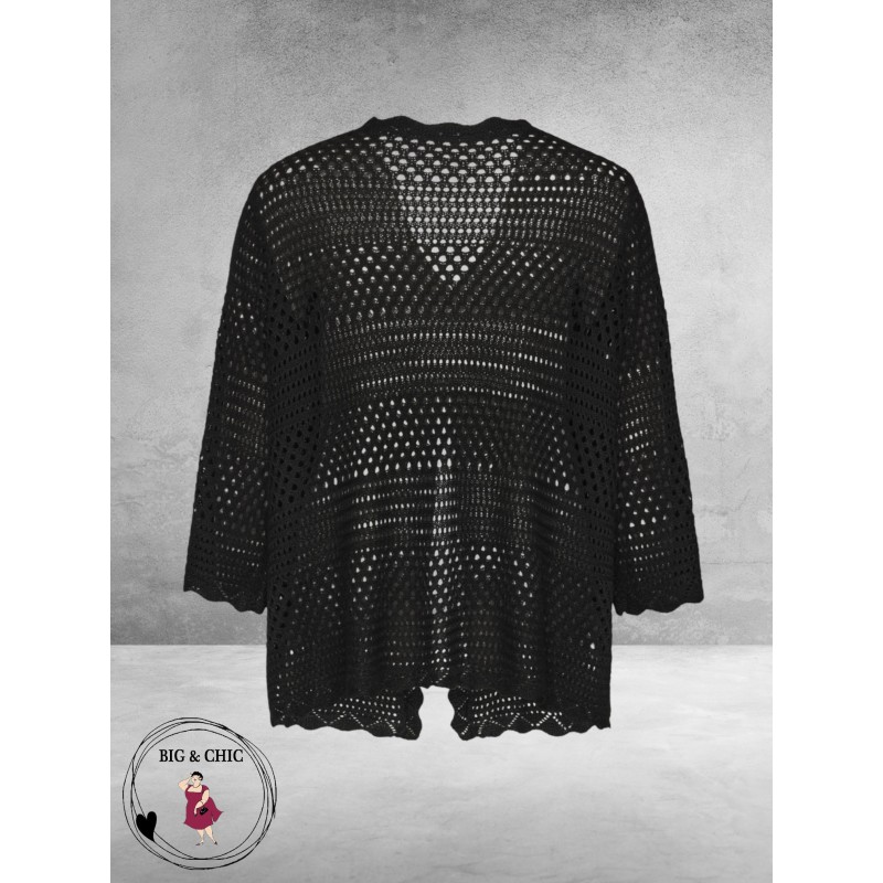 Studio Vest Met Bloemen Applicatie Zwart