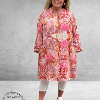 Gozzip Tuniek Skuld Rood Paisley Print