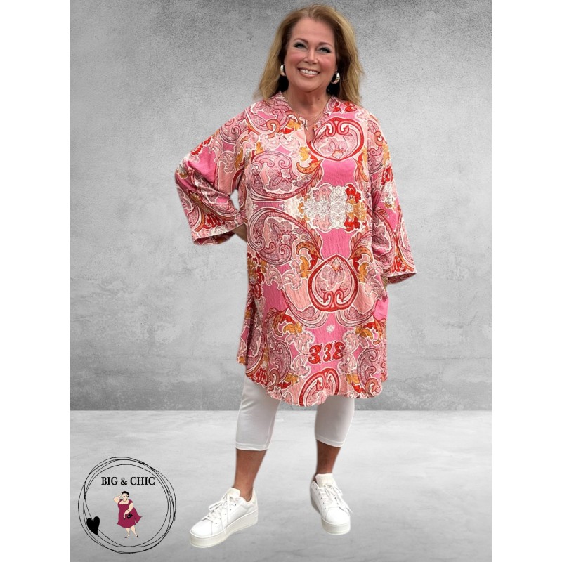 Gozzip Tuniek Skuld Rood Paisley Print