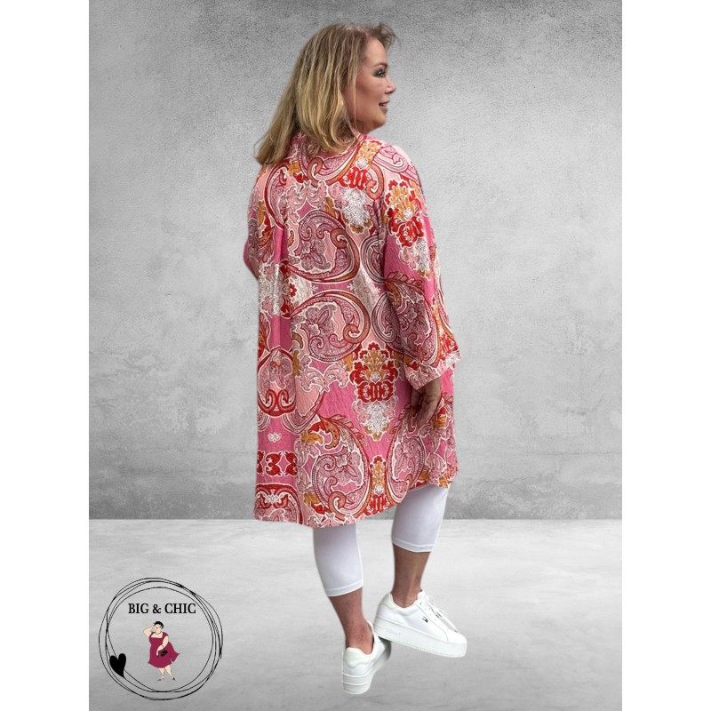 Gozzip Tuniek Skuld Rood Paisley Print